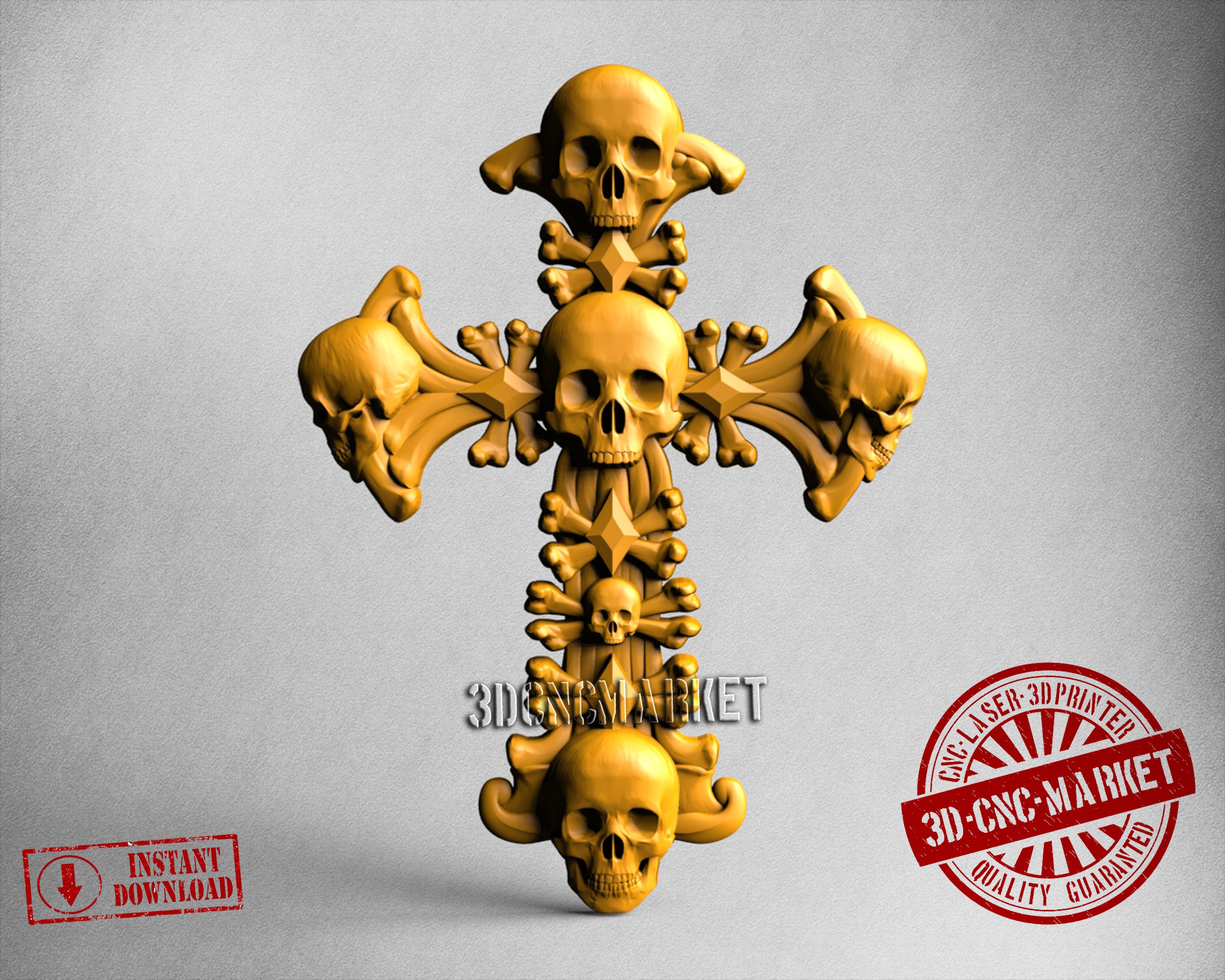 Skull Cross, 3D STL Model