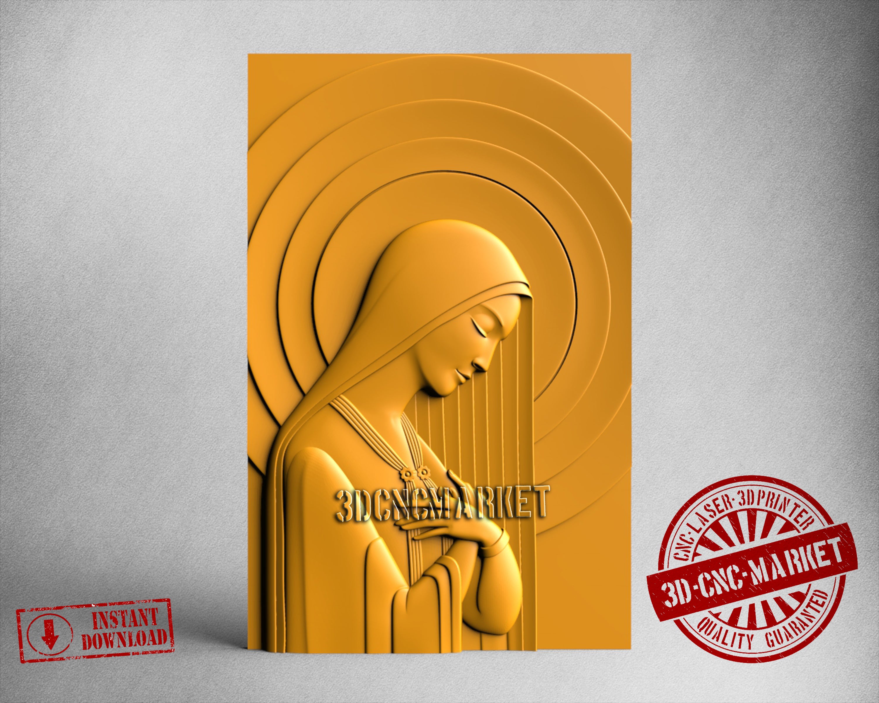 Virgin Mary, 3D STL Model