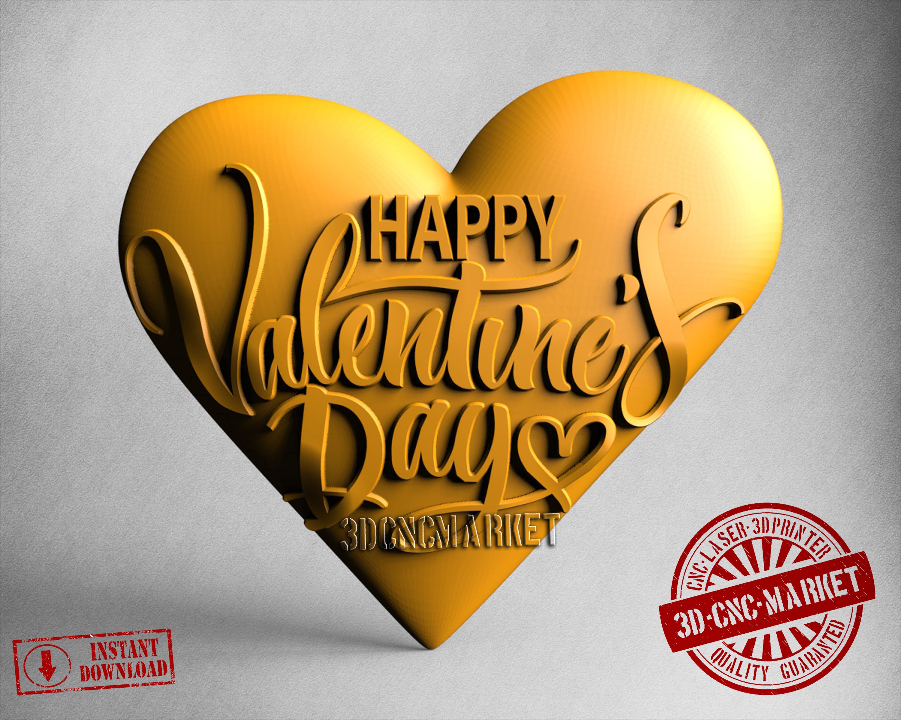 Happy Valentine's Day, 3D STL Model