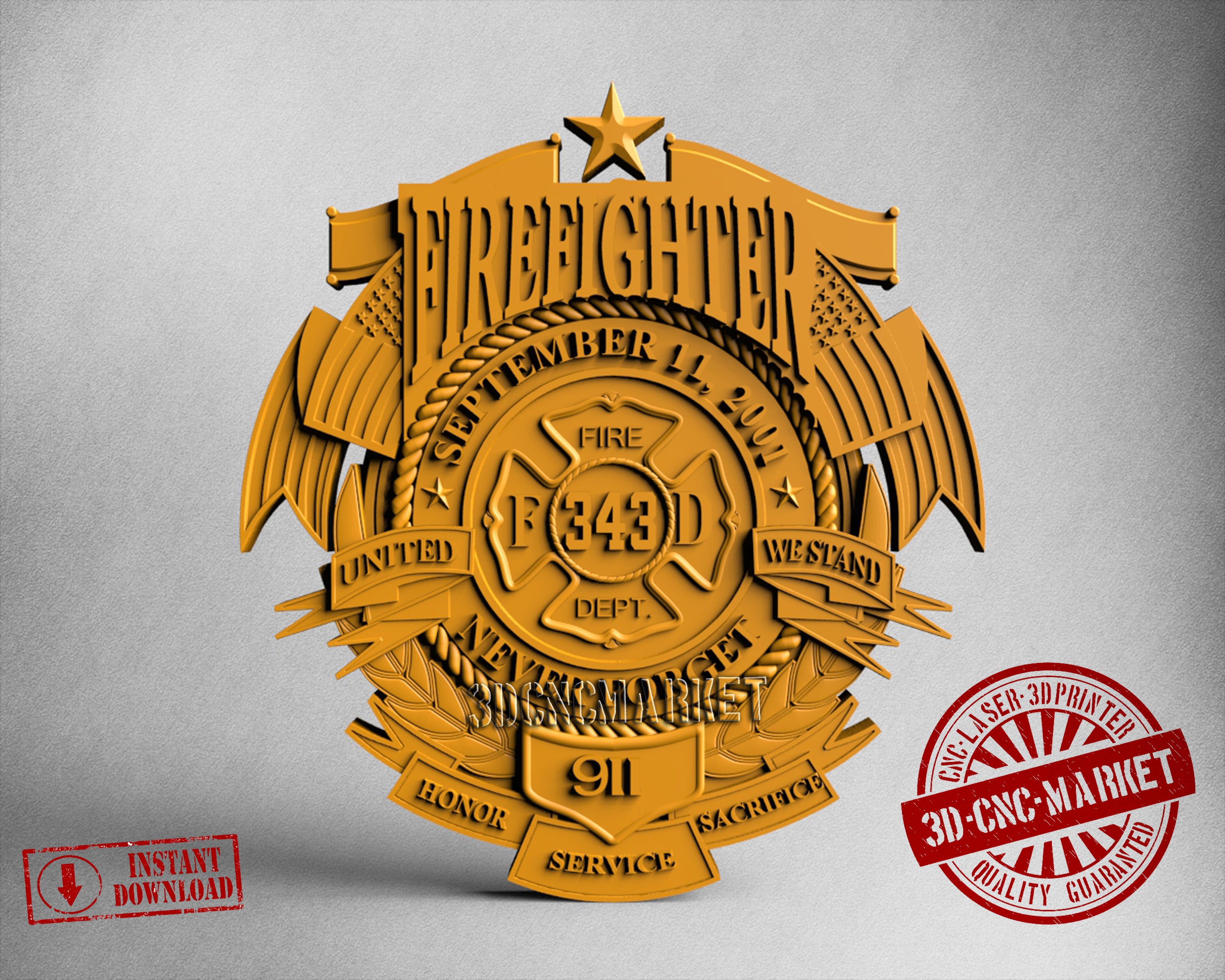 Firefighter, 3D STL Model