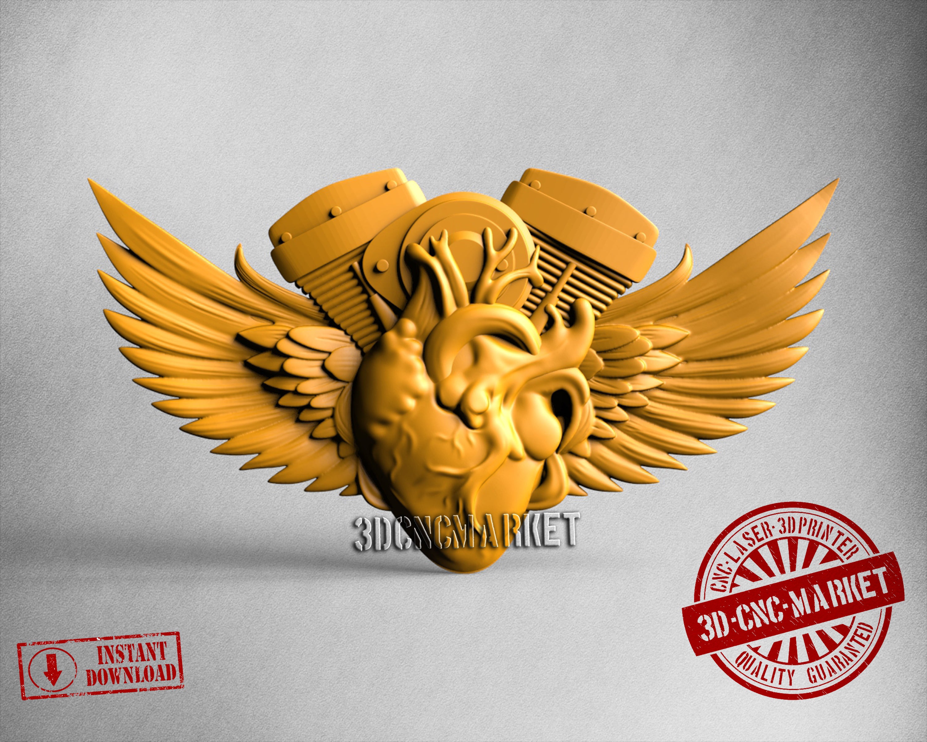 Bikers Heart, 3D STL Model
