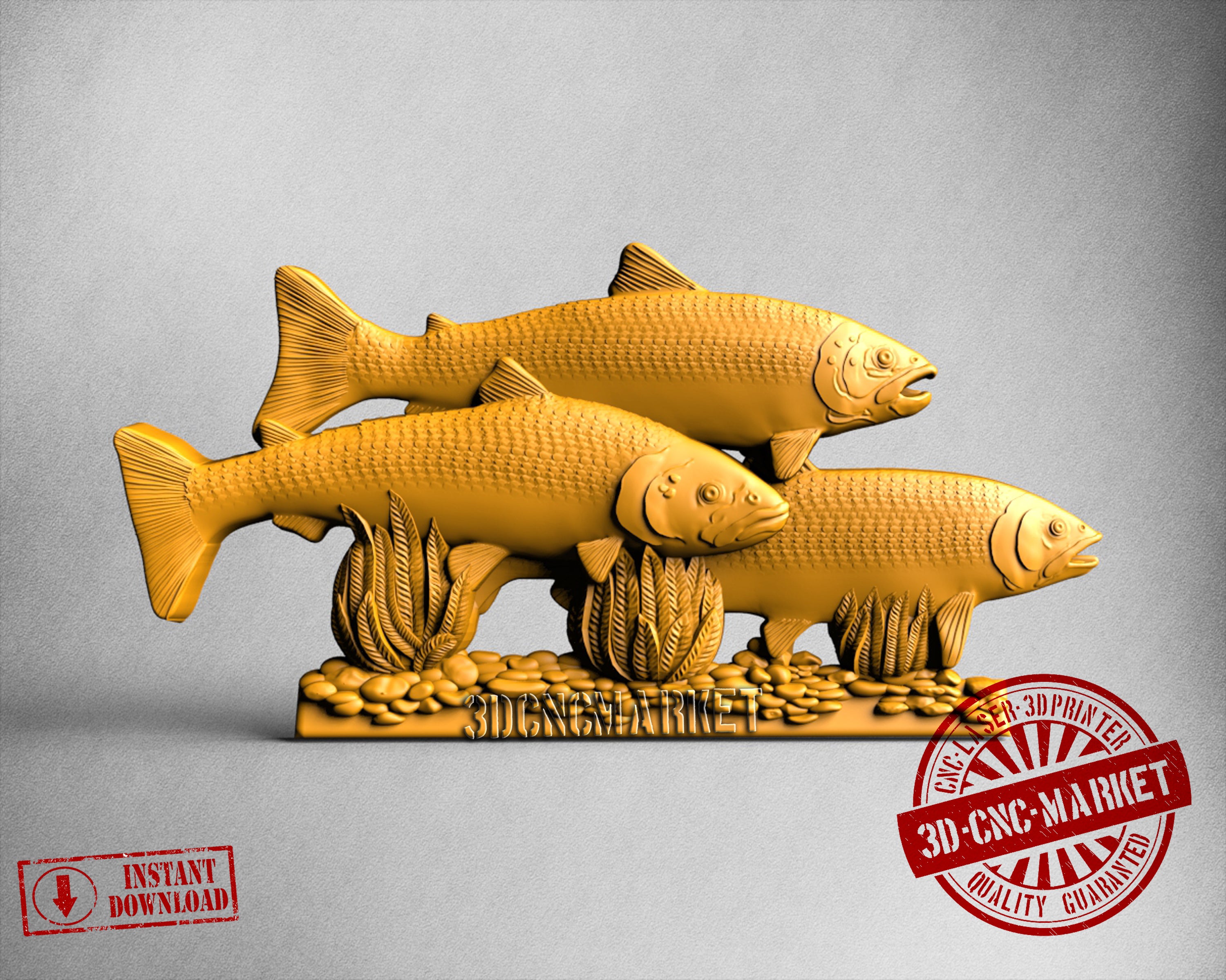 Salmons, 3D STL Model