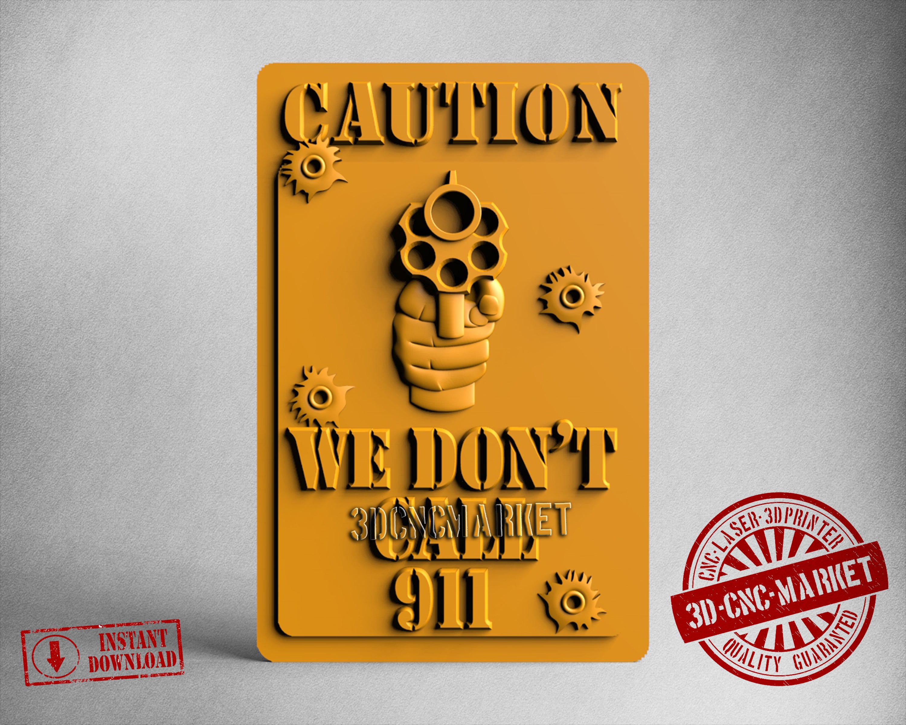 Call 911, 3D STL Model