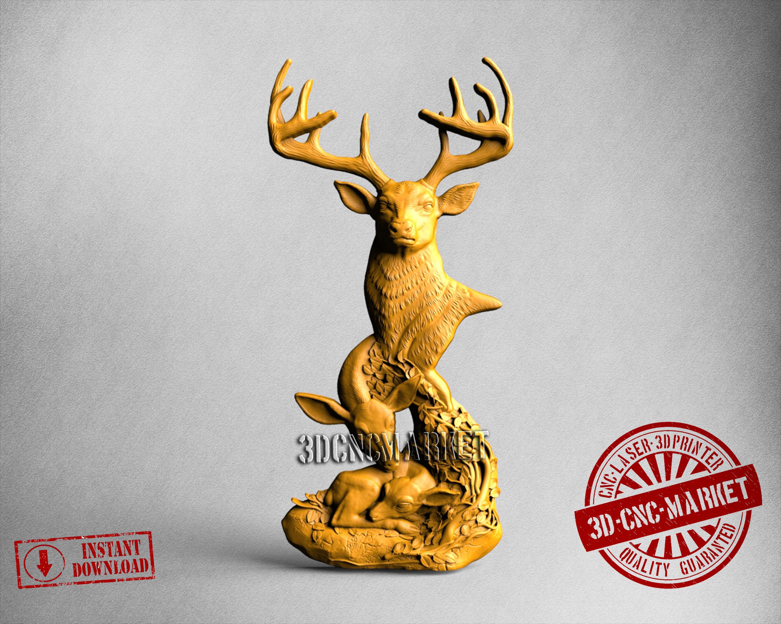 Deers, 3D STL Model