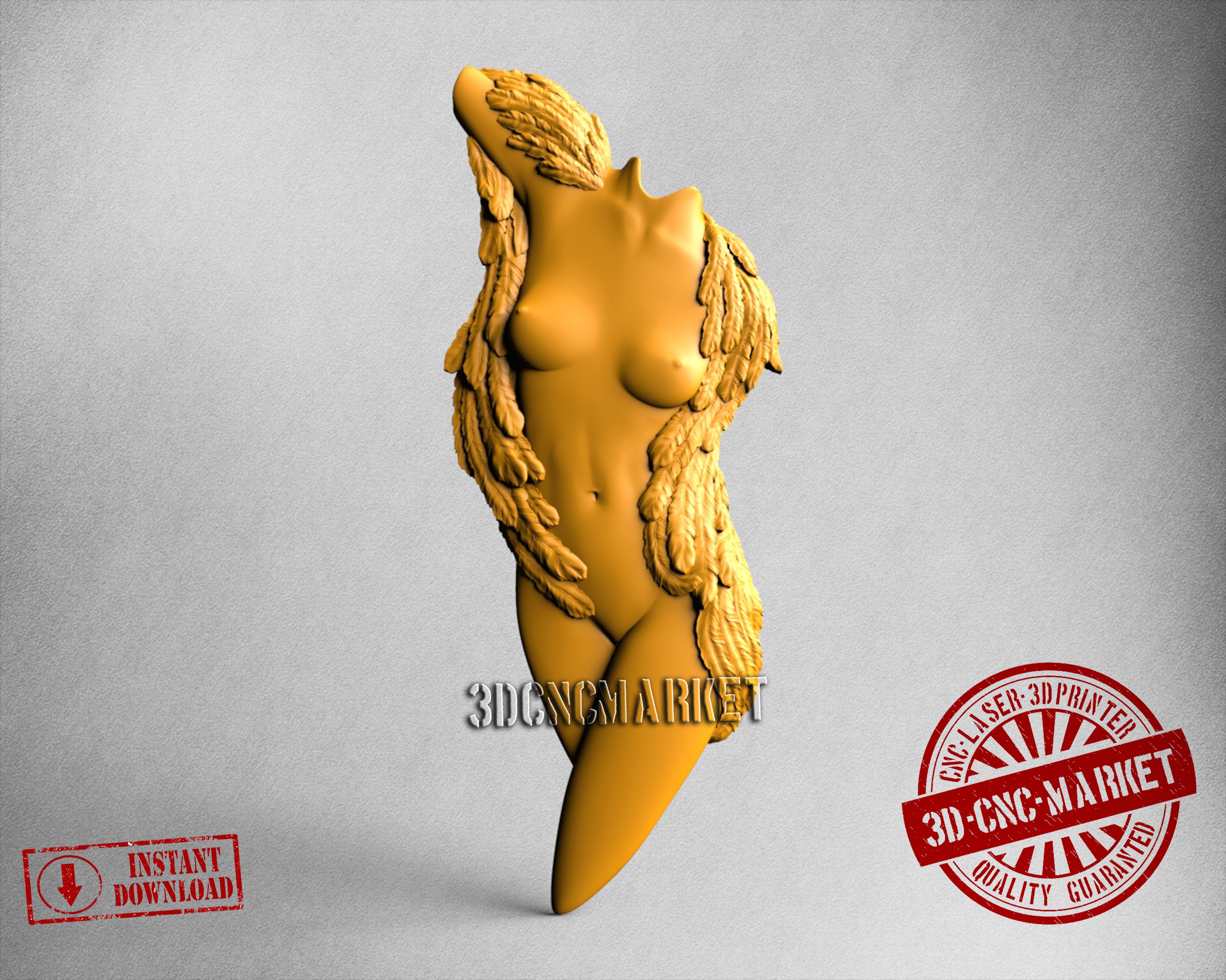Angel Body Girl, 3D STL Model