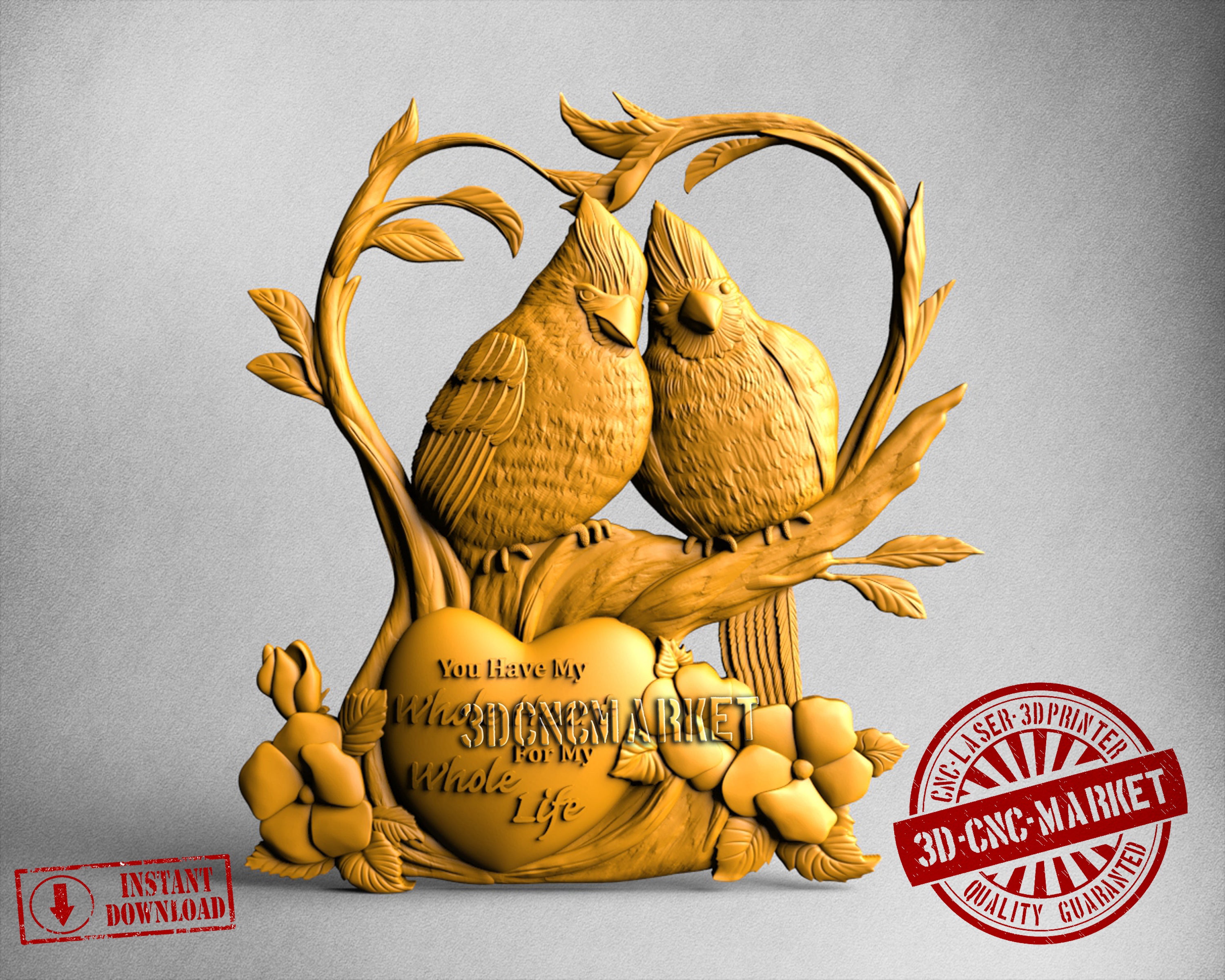 Love Bird, 3D STL Model