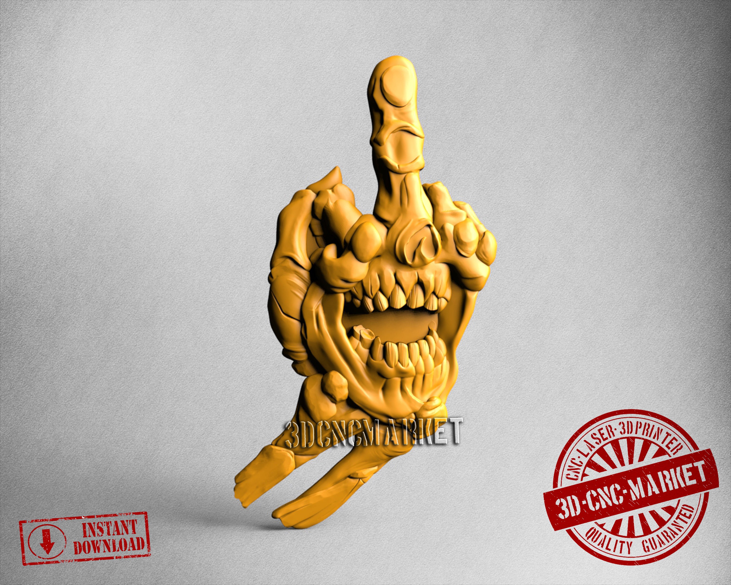 Finger Skull, 3D STL Model