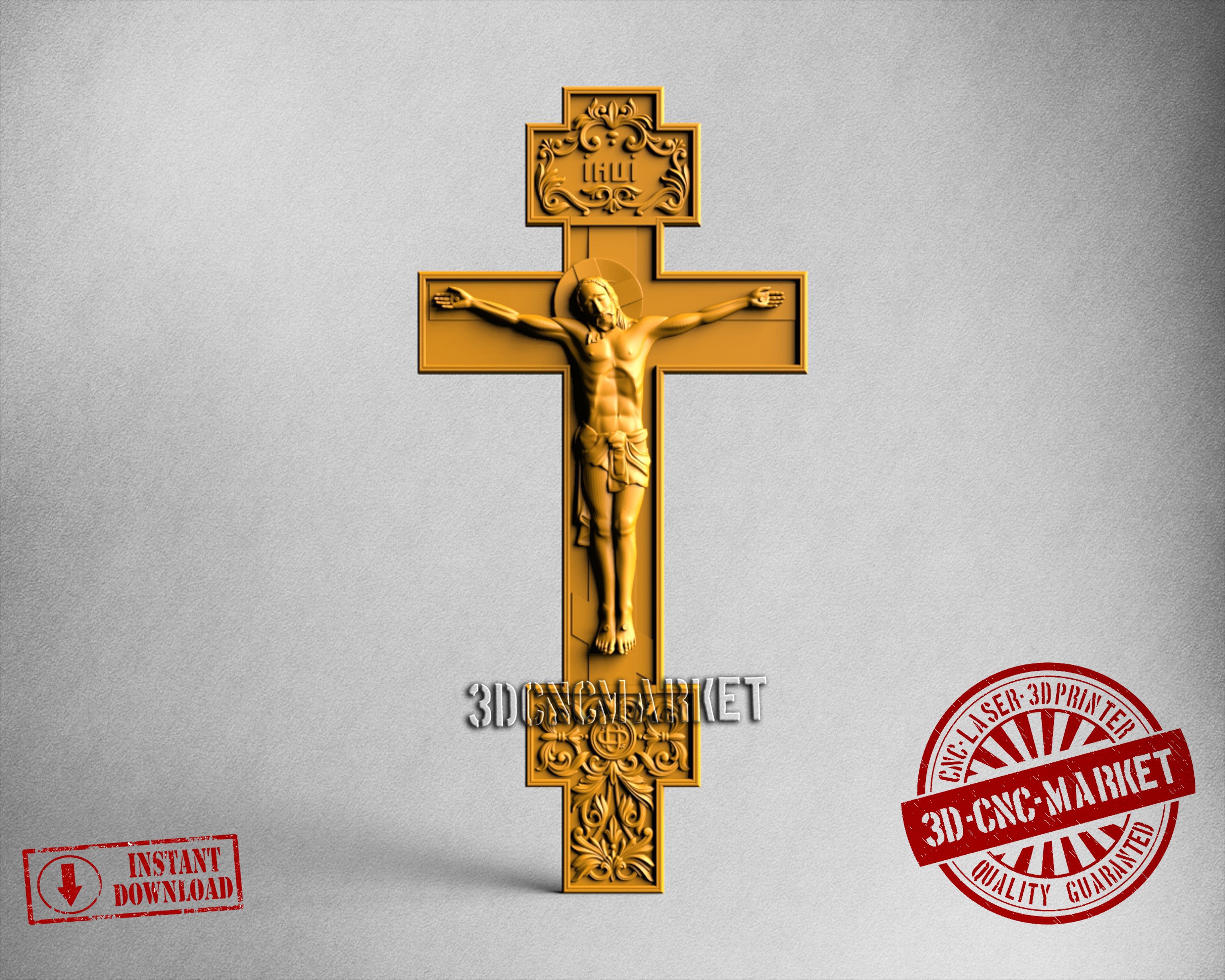 Jesus in Cross, 3D STL Model