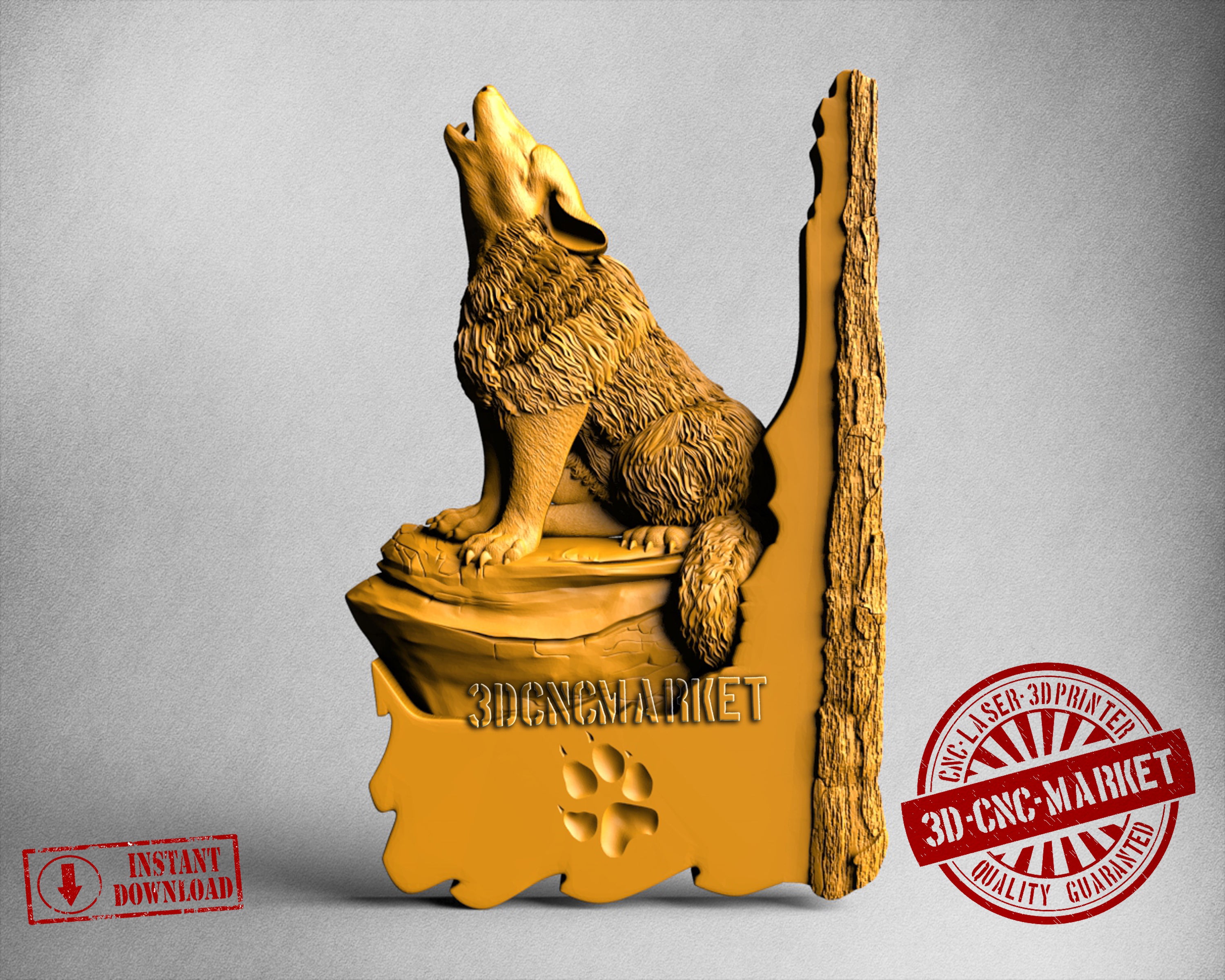 Wolf, 3D STL Model