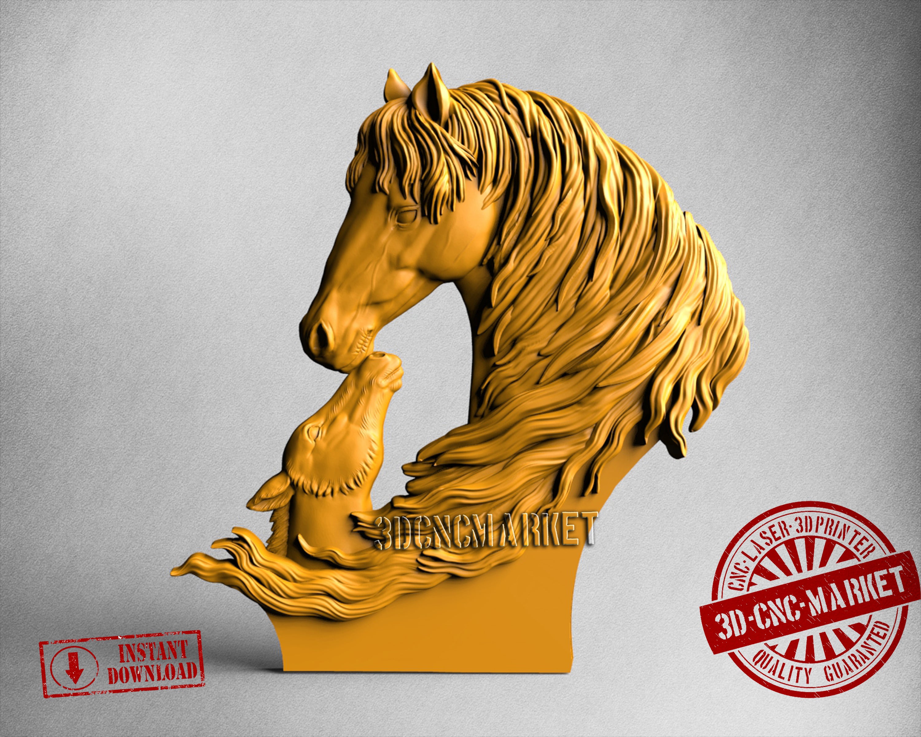 Horses, 3D STL Model