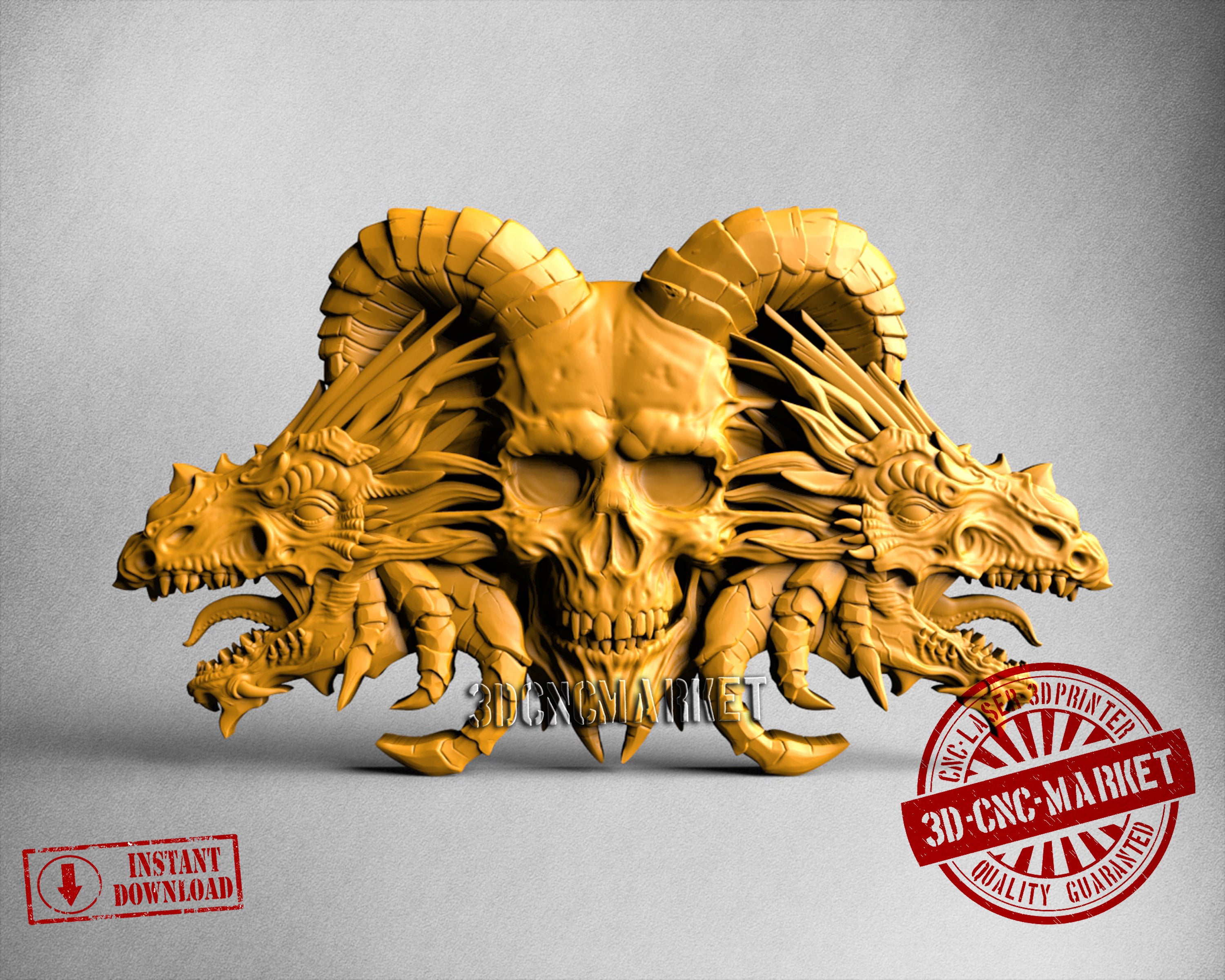 Dragon Skull, 3D STL Model