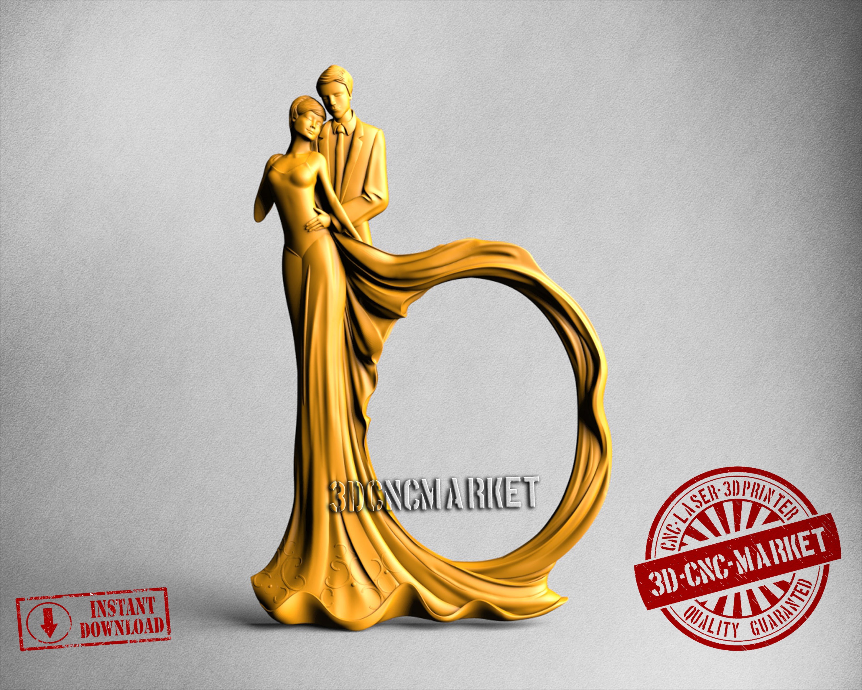 Wedding Picture Frame, 3D STL Model