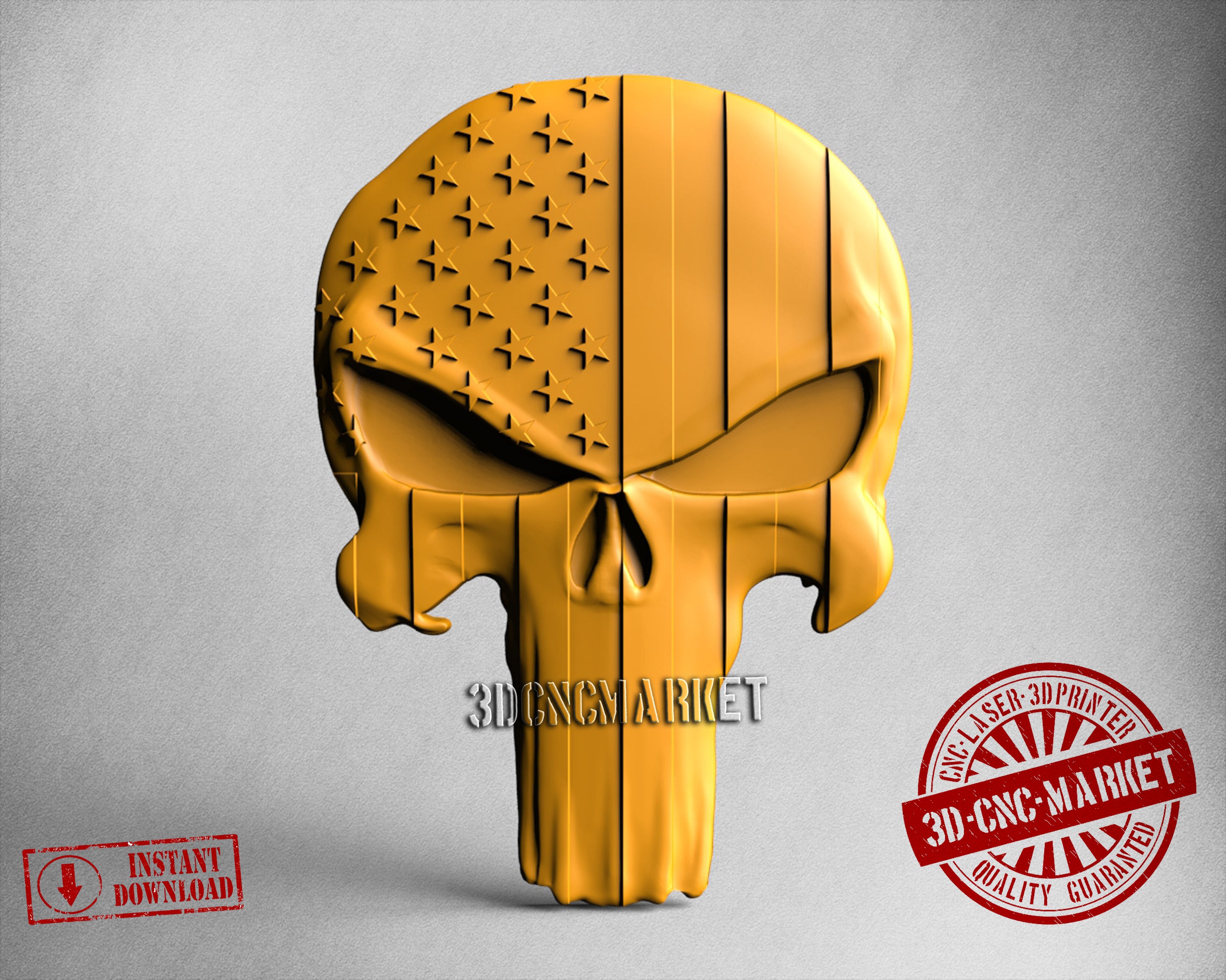 Skull, USA, 3D STL Model