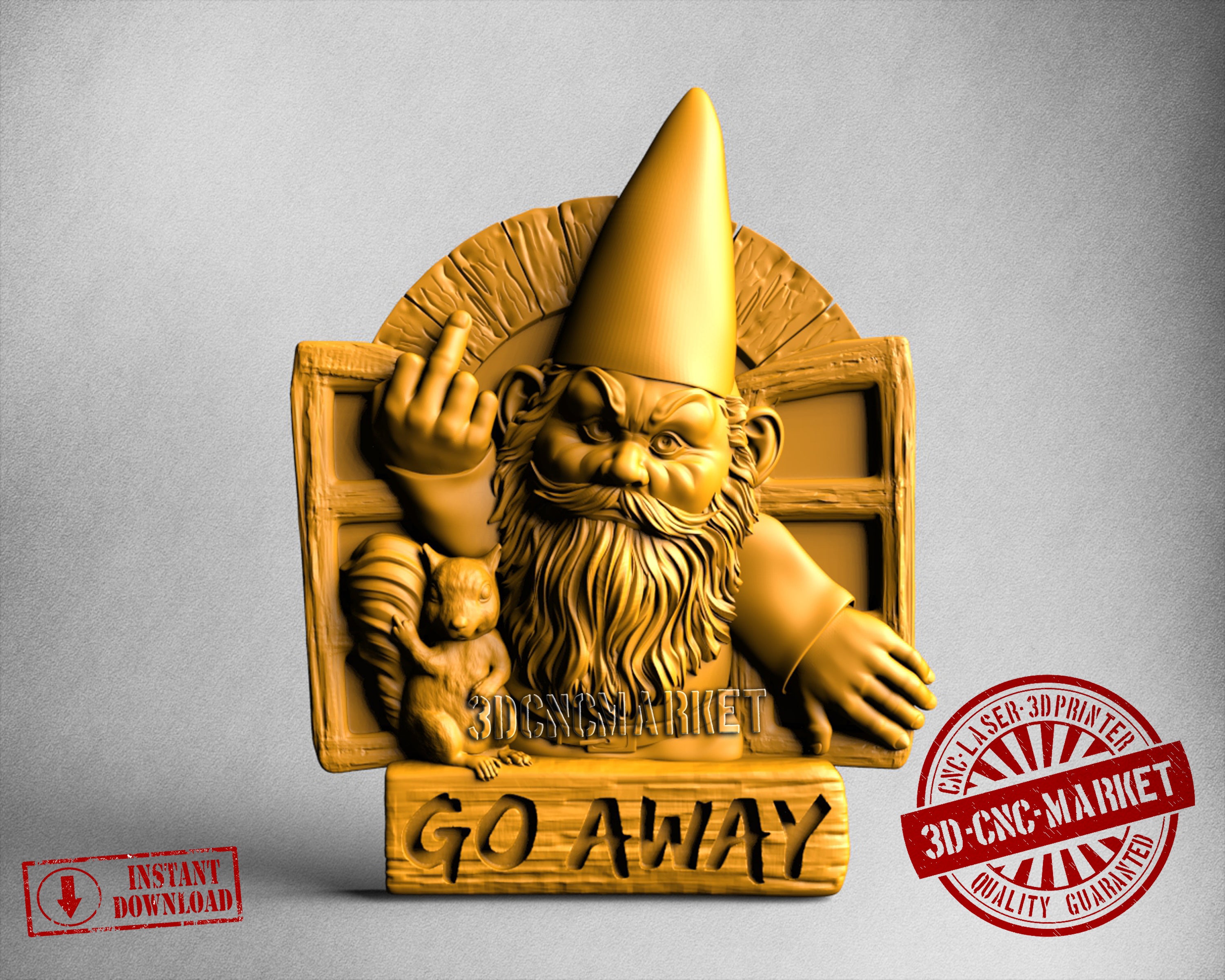 Gnome Table Signs, 3D STL Model