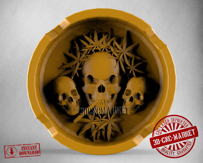 Cigarette Ashtray, 3D STL Model