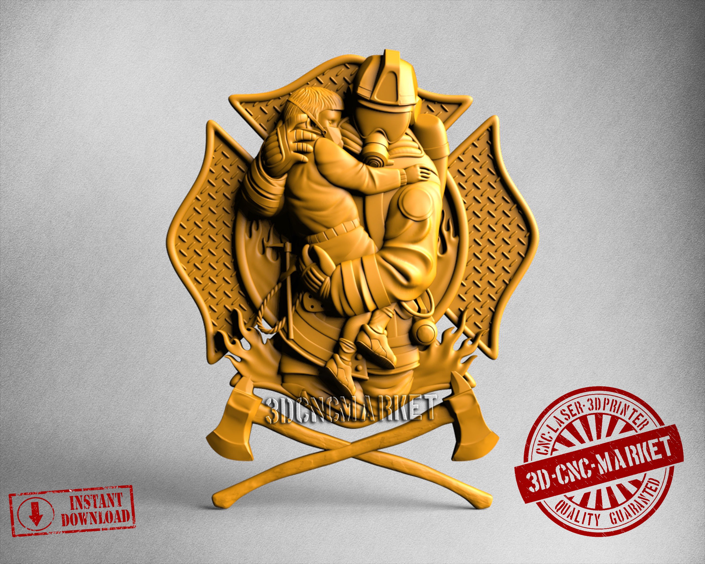 Firefighter, 3D STL Model