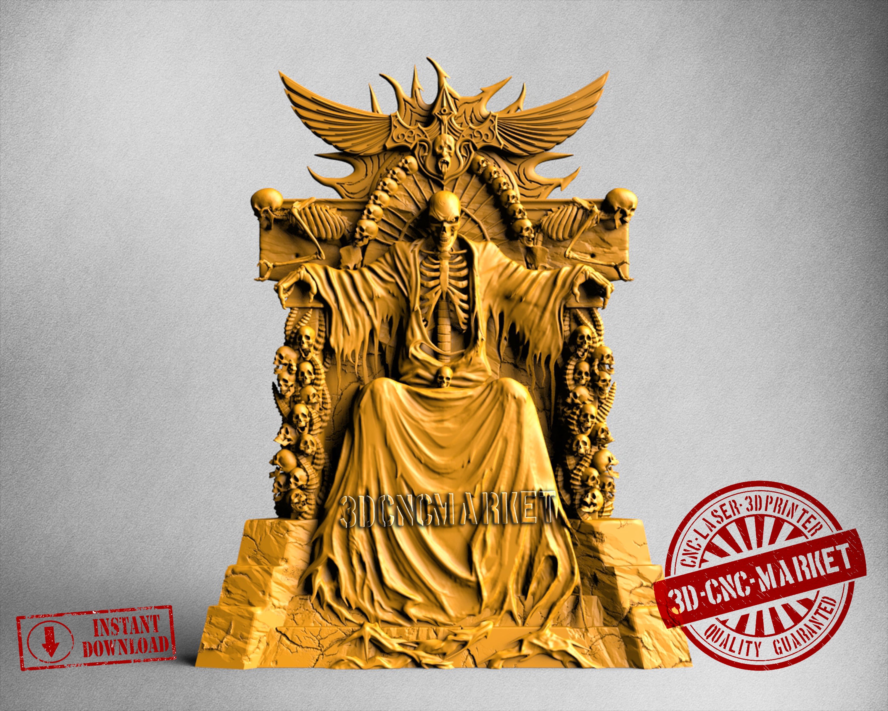 Death on Throne, 3D STL Model