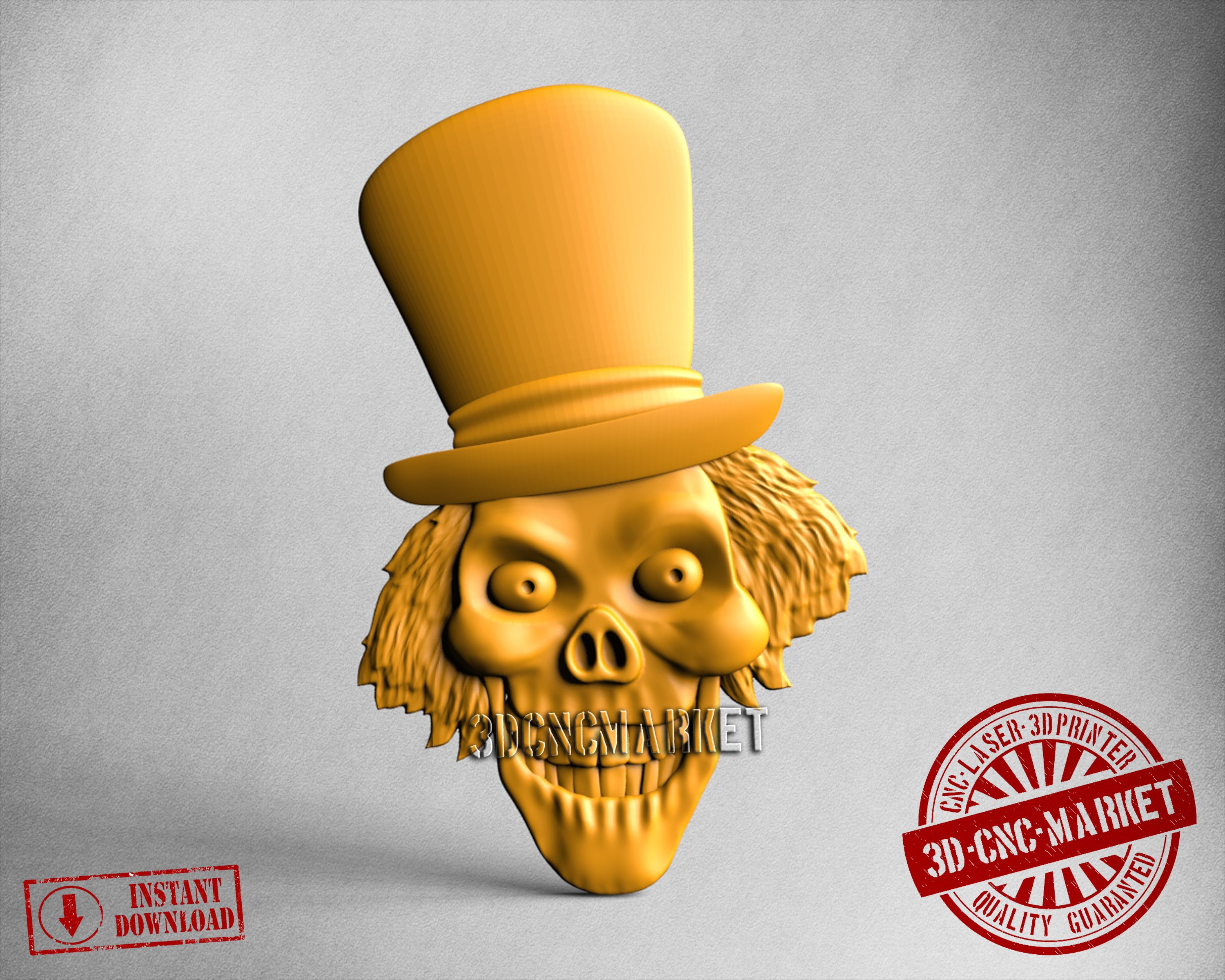 Joker Skull, 3D STL Model