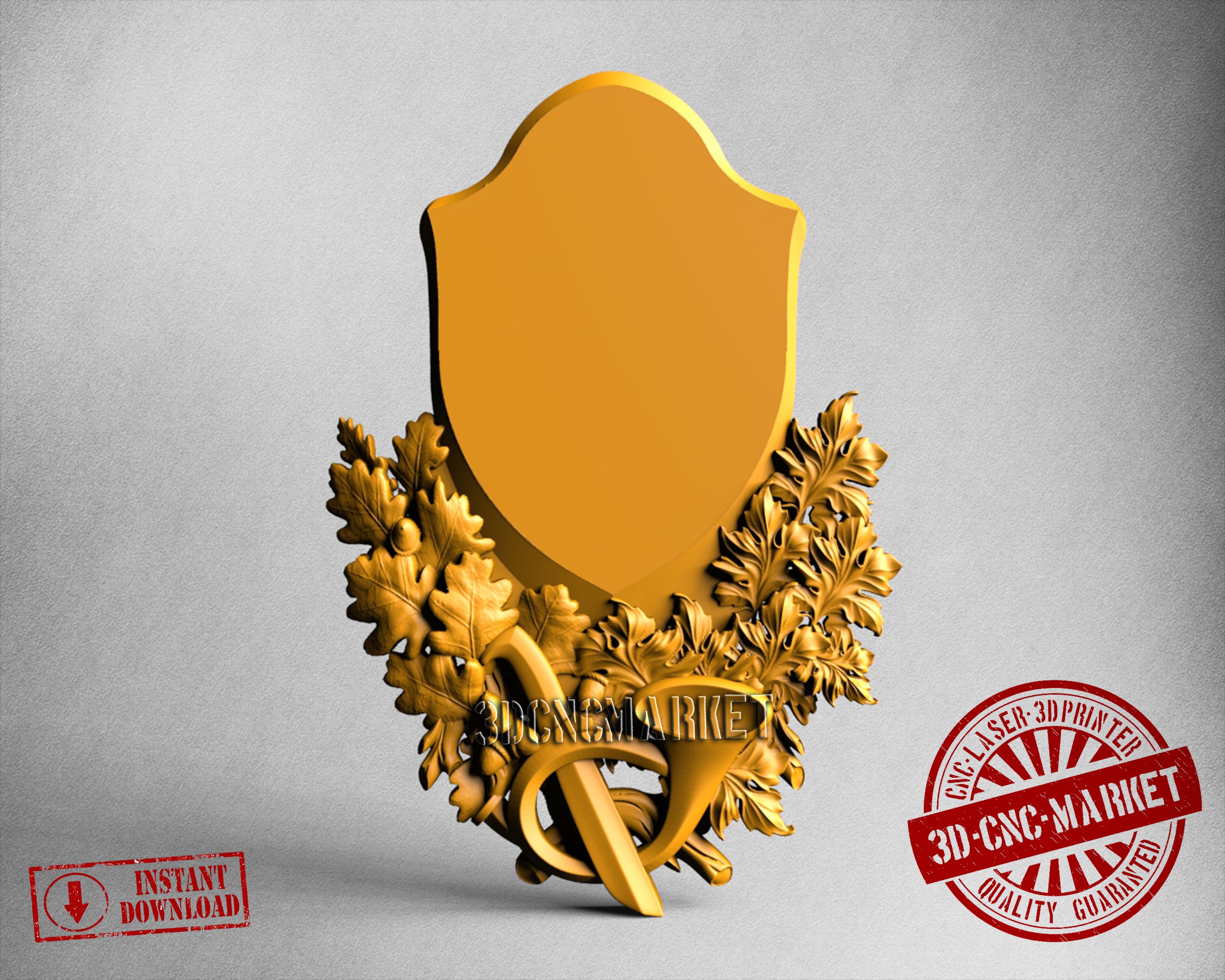 Hunting Trophy Plaque, 3D STL Model