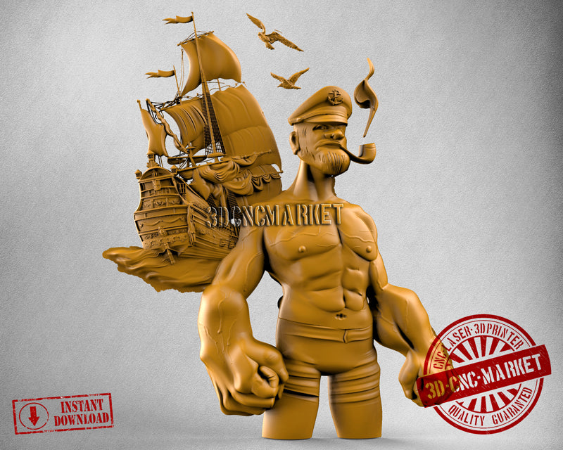 Braccio di Ferro, 3D STL Model