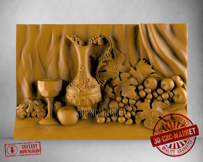 Wine Wall Decor, 3D STL Model