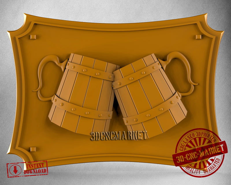 Beer Table Sign, 3D STL Model