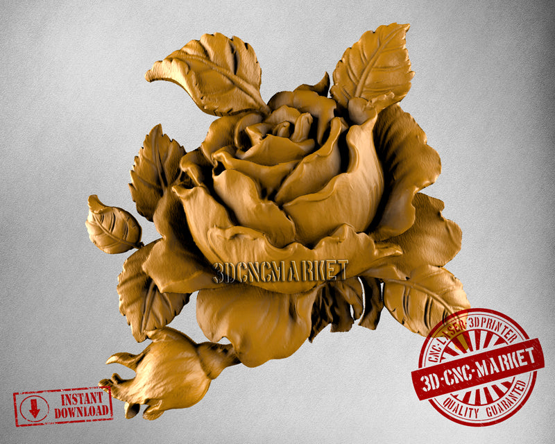 Rose, 3D STL Model