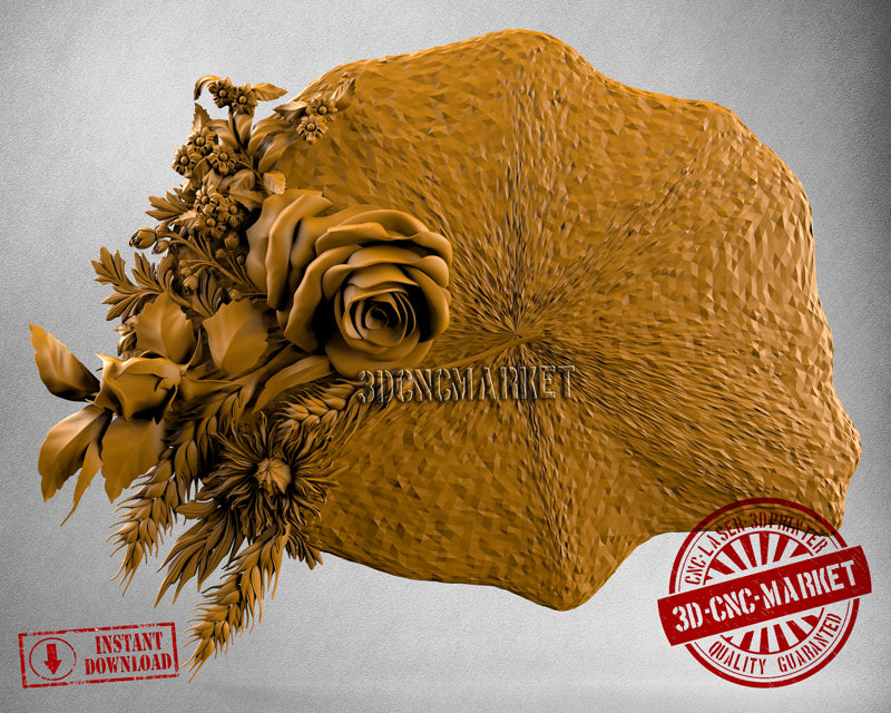 Roses Flowers, 3D STL Model