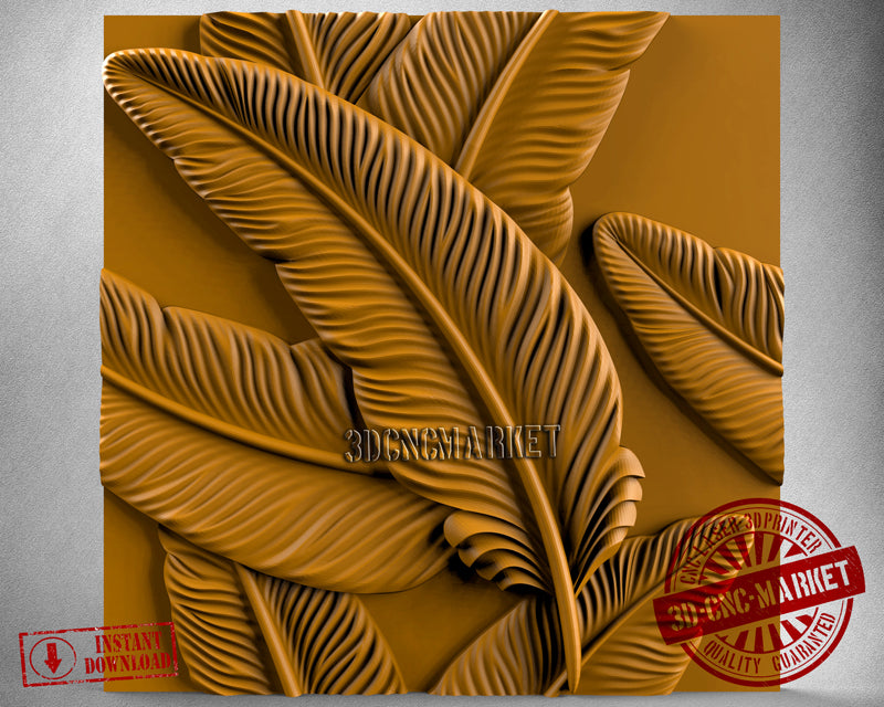 Leaves Wall Art, 3D STL Model