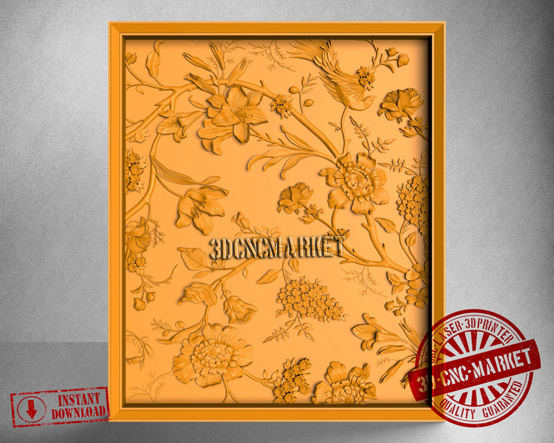 Flowers Wall Art, 3D STL Model