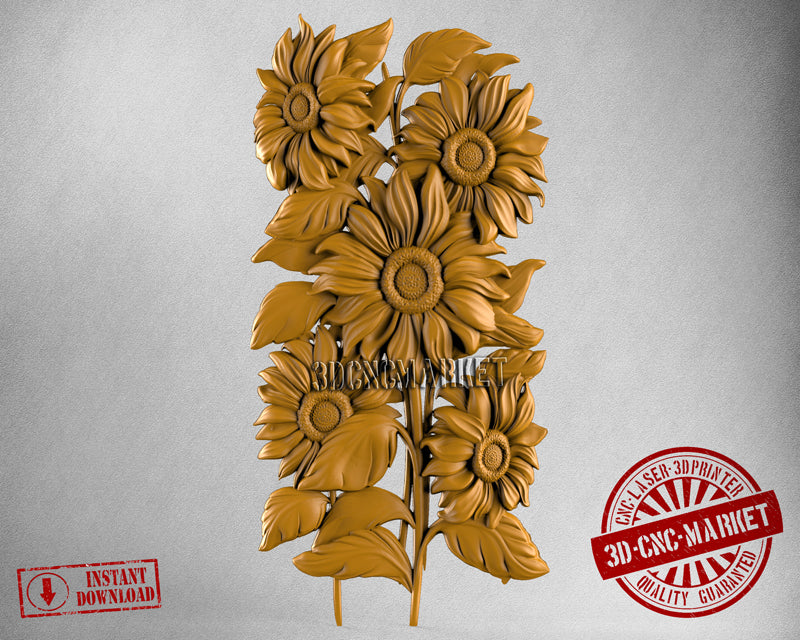 Sunflower, 3D STL Model