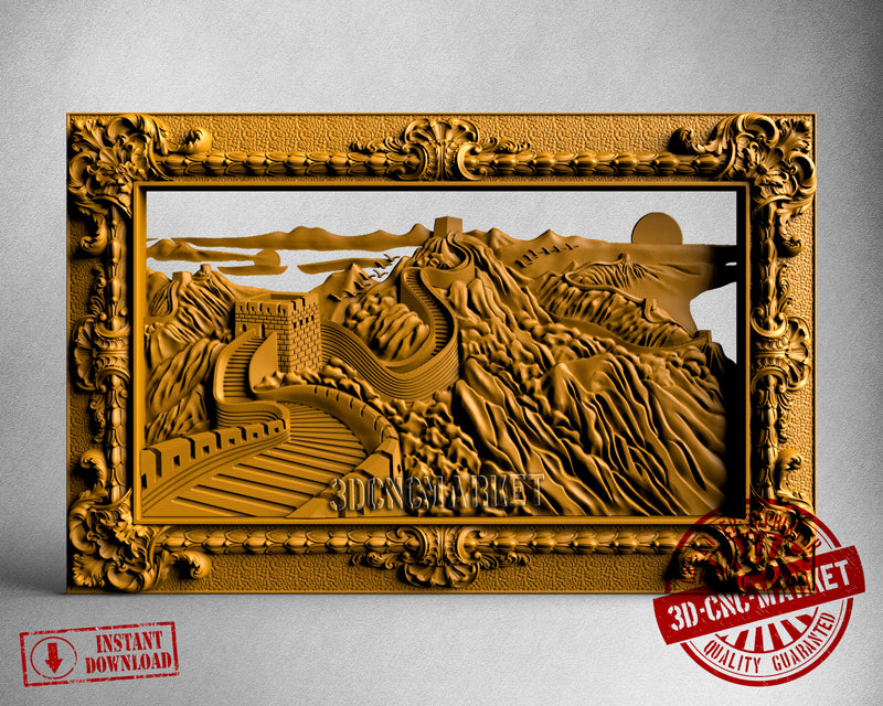 Roads of great Chinese Wall, 3D STL Model