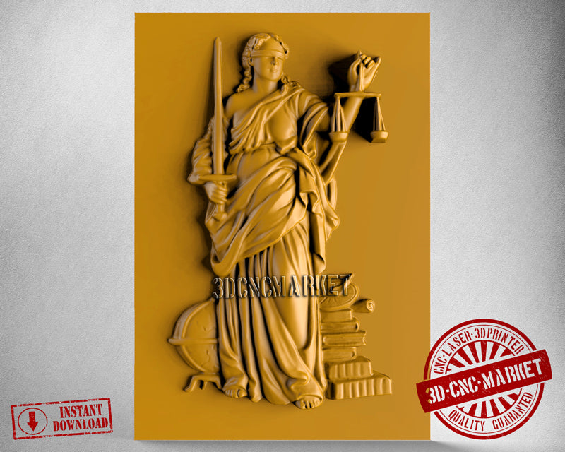 Femida Lady Justice, 3D STL Model