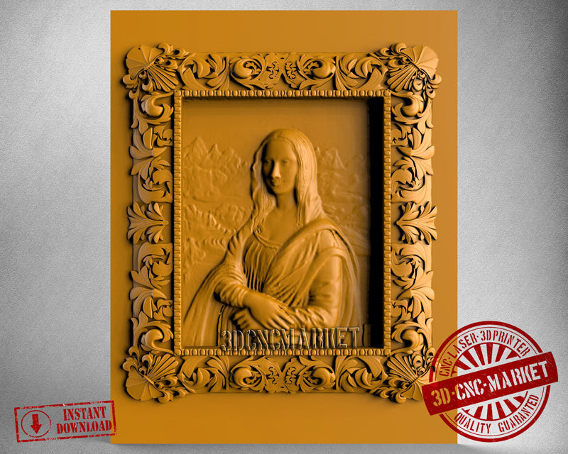 Mona Lisa, 3D STL Model