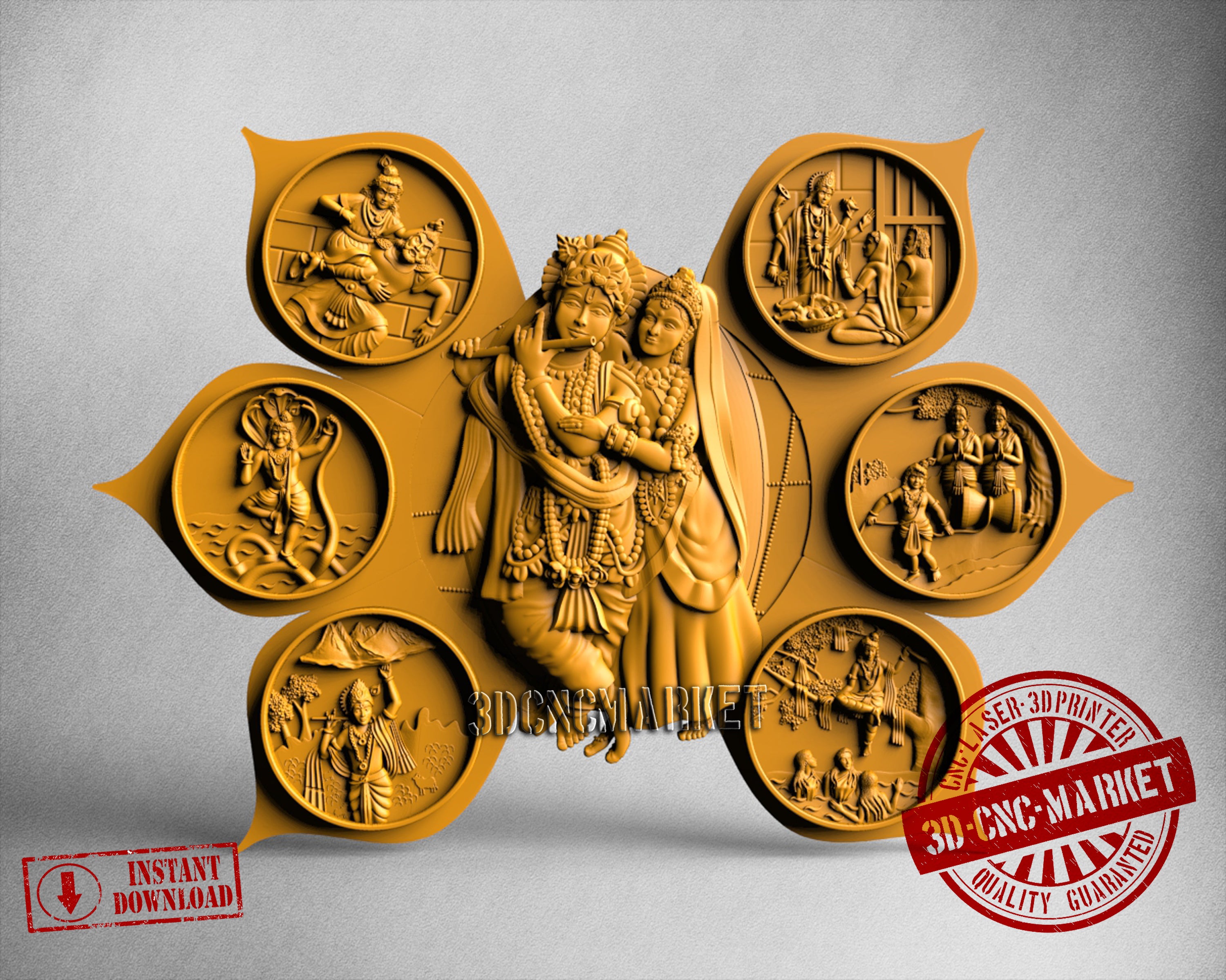 Asian Symbols, 3D STL Model