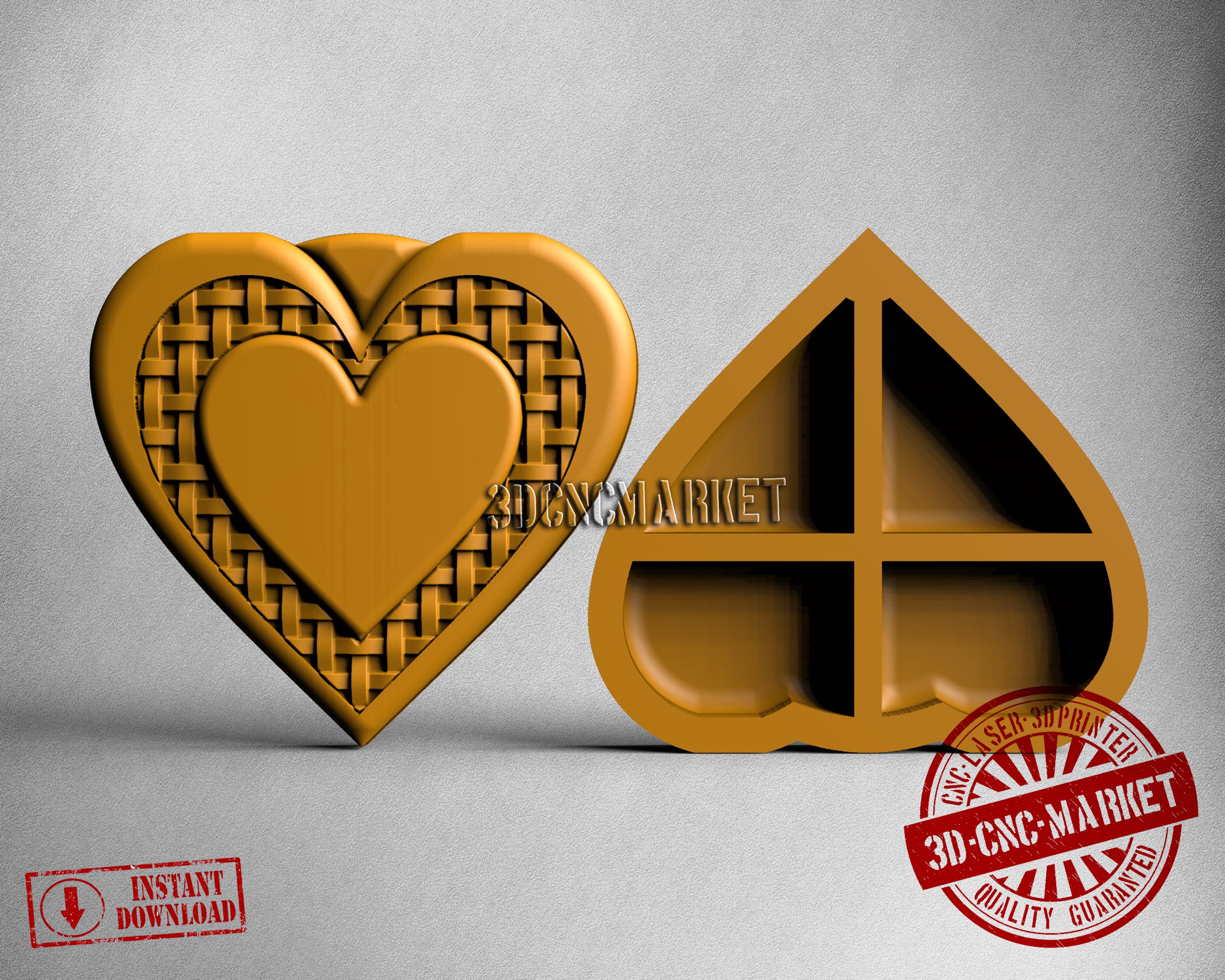 Heart Box, 3D STL Model