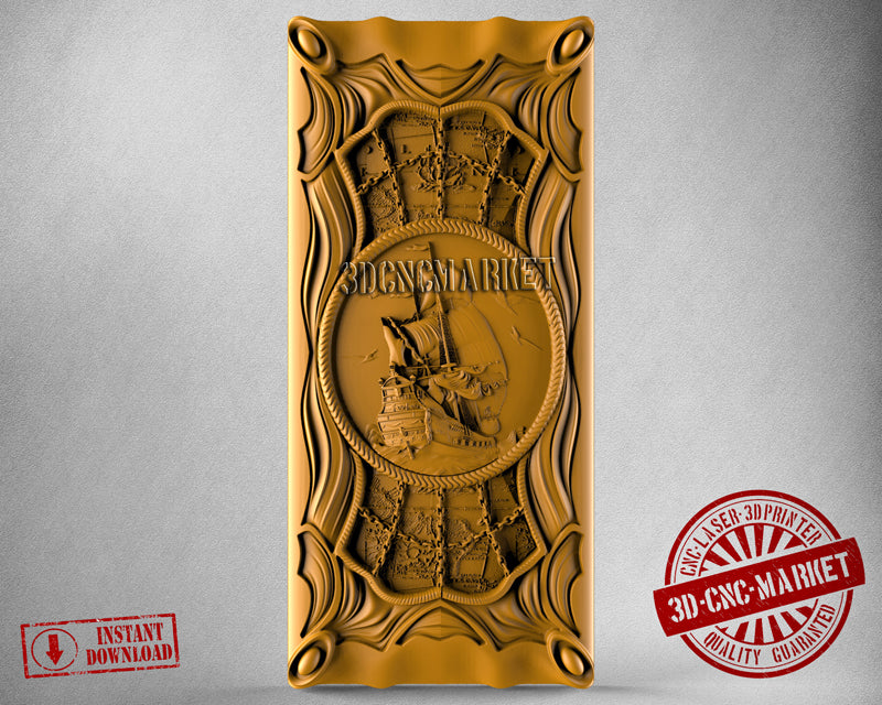Ship for Backgammon, 3D STL Model