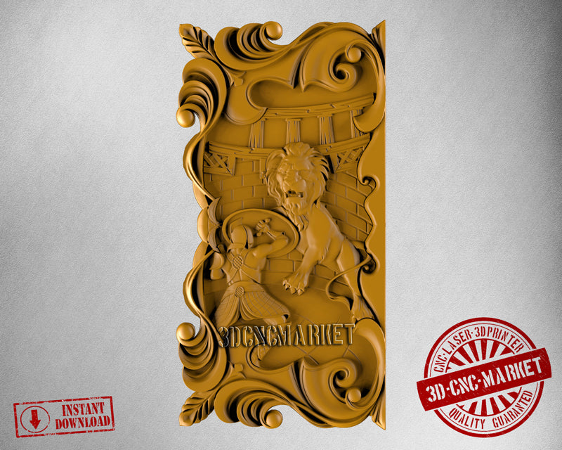 Lion for Backgammon. 3D STL Model