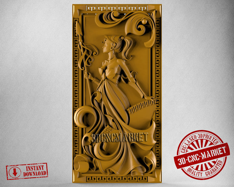 Girl for Backgammon, 3D STL Model
