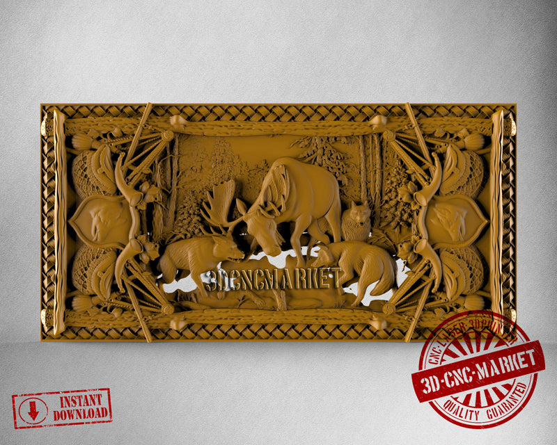 Hunting for Backgammon Box, 3D STL Model