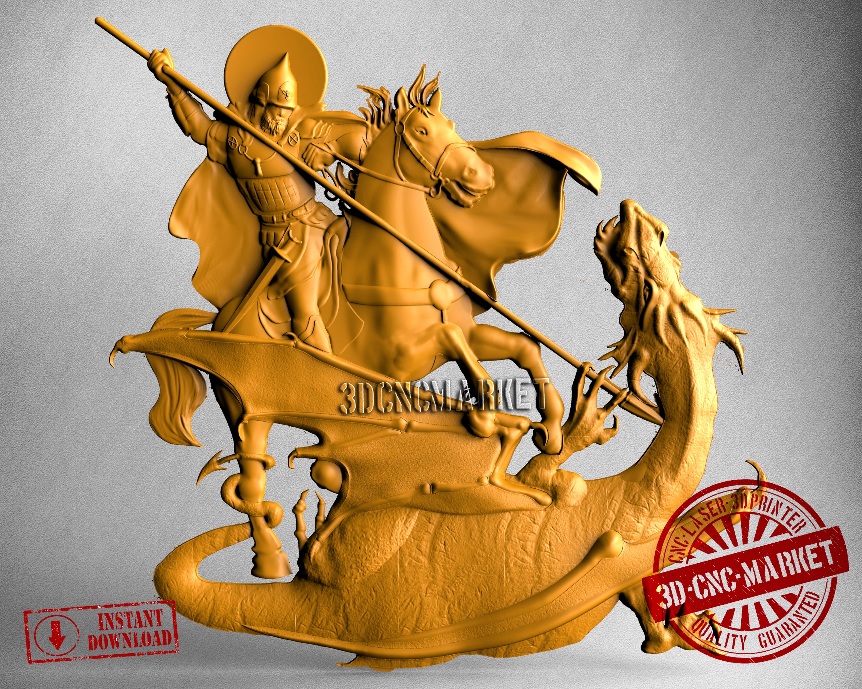 Saint George, 3D STL Model