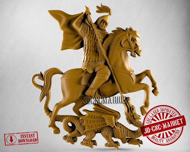 Saint George, 3D STL Model