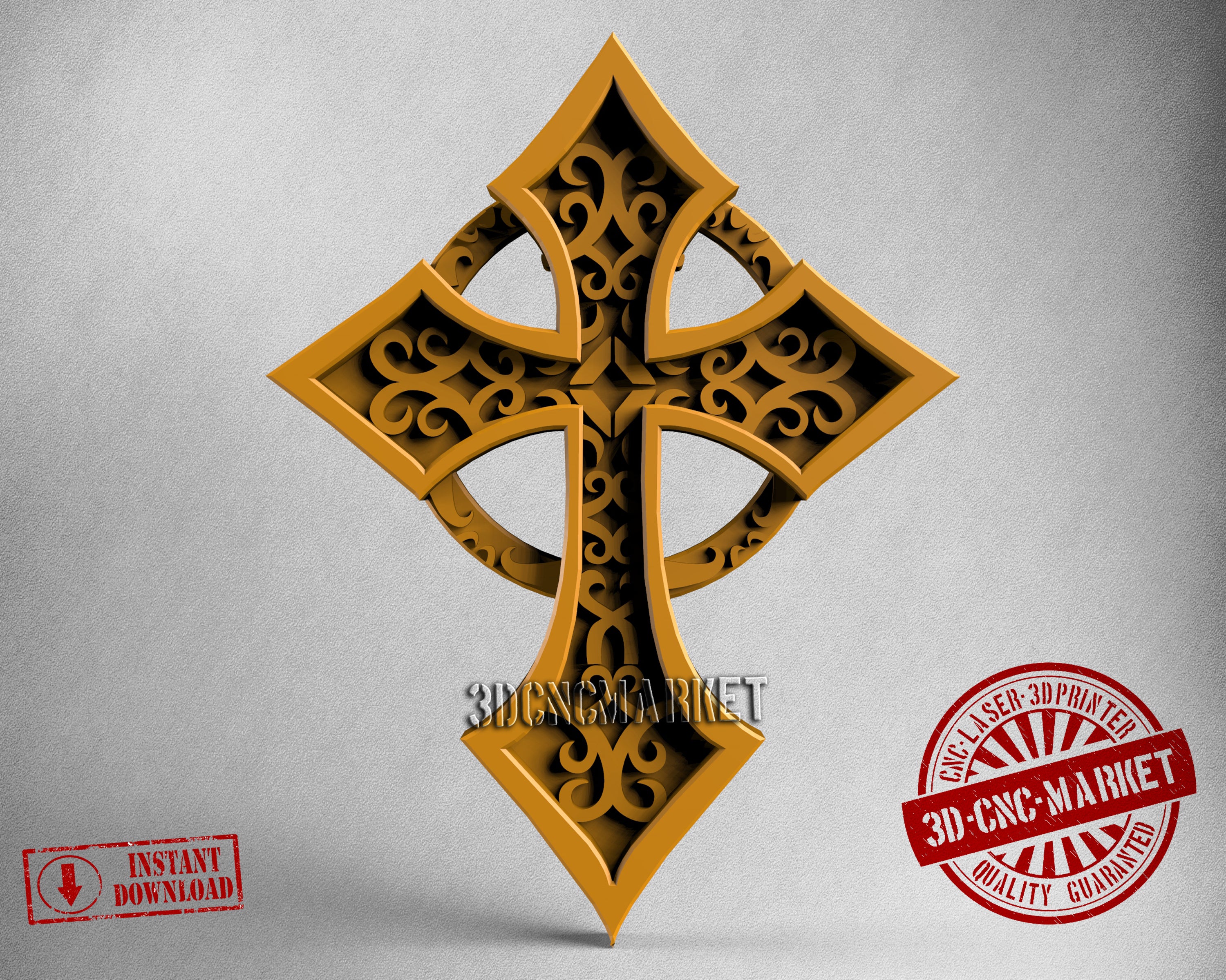 Celtic Cross, 3D STL Model