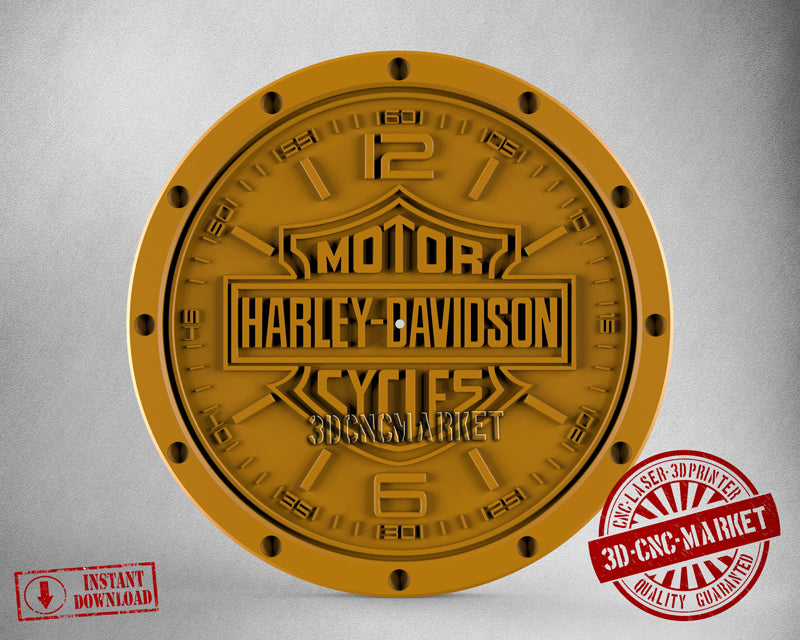 Harley Clock, 3D STL Model