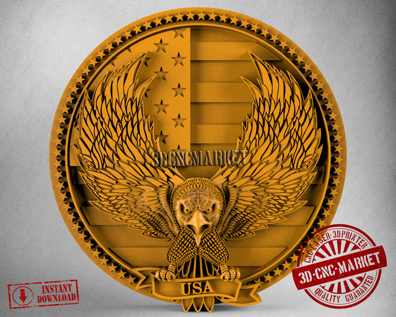 USA Eagle, 3D STL Model