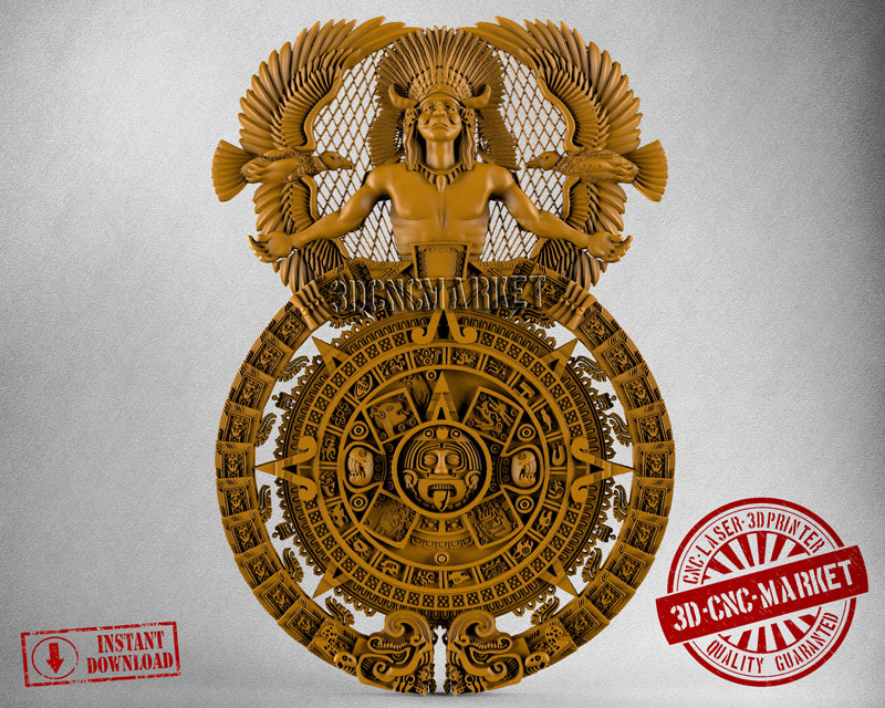 Maya Aztec Calendar, 3D STL Model