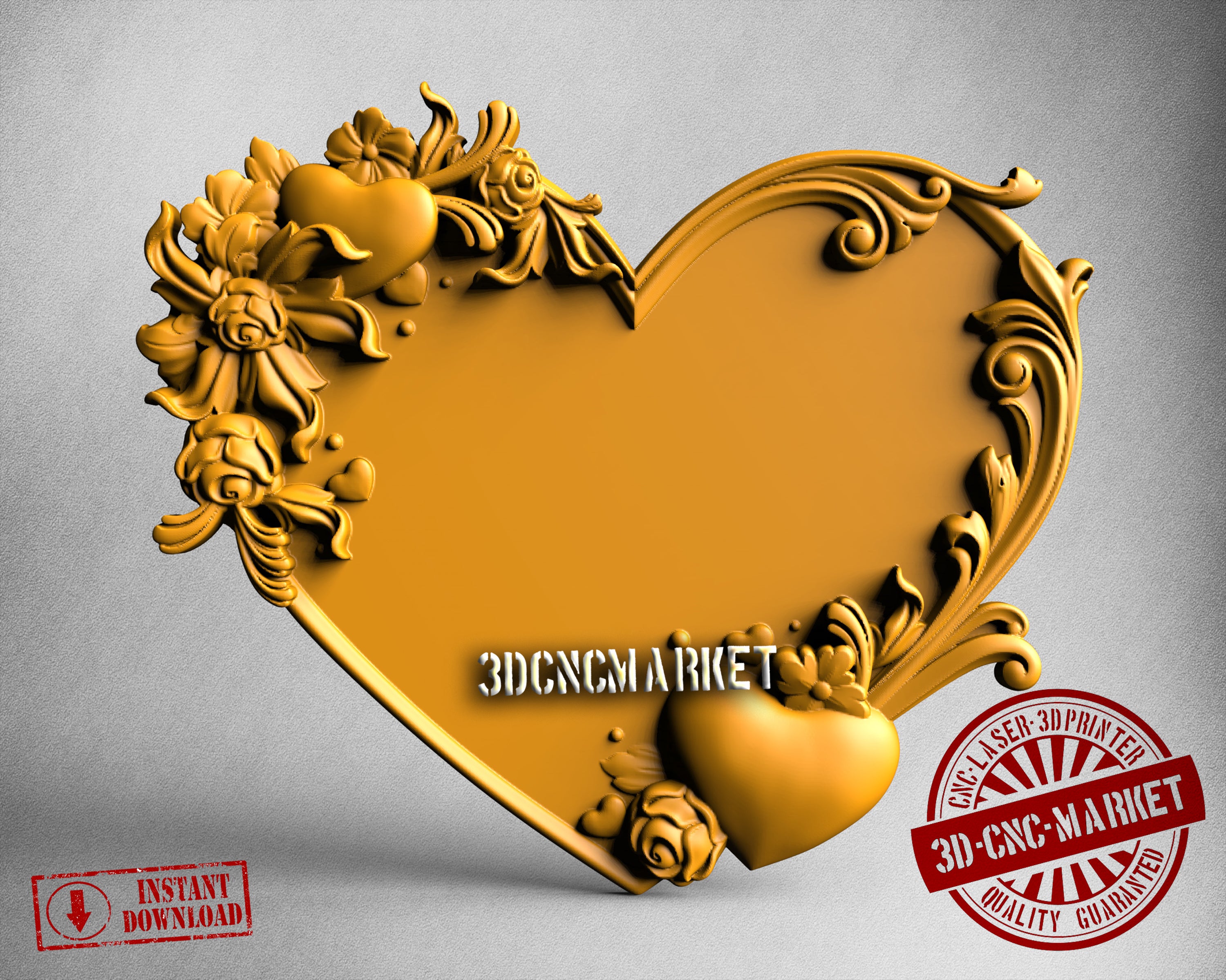 Valentine Photo Frame, 3D STL Model