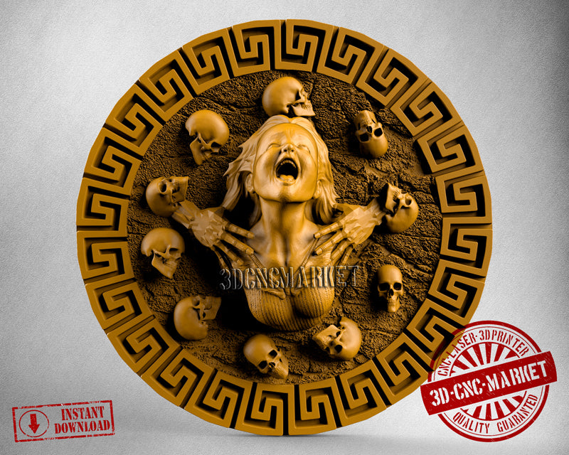 Death Women Skull, 3D STL Model