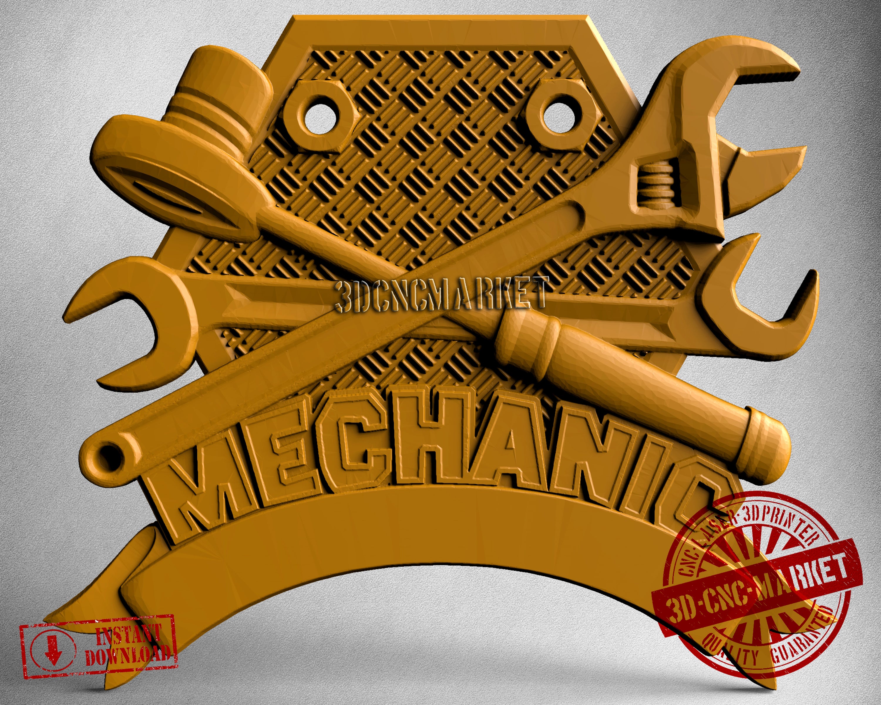 Mechanic Sign, 3D STL Model