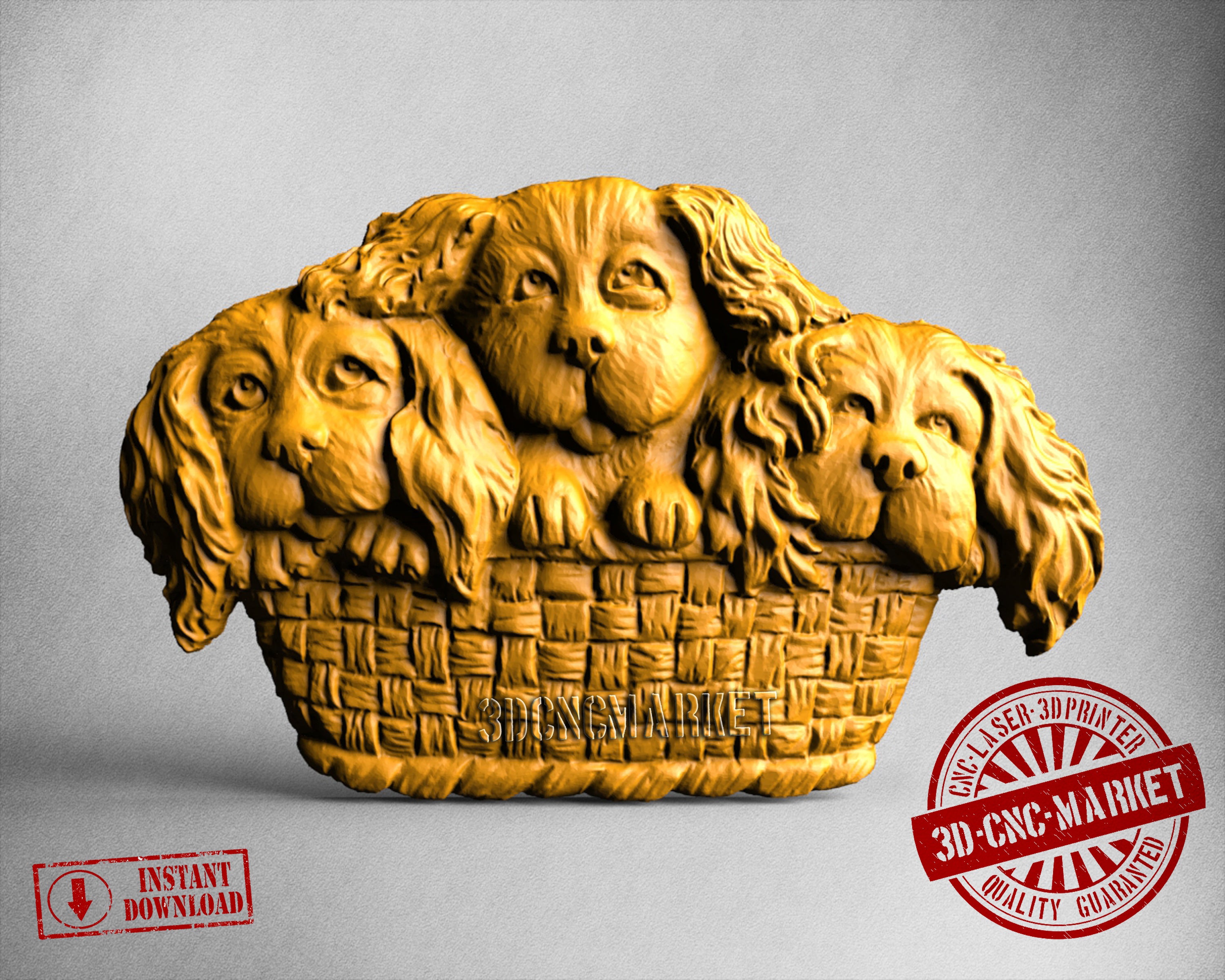 Puppies, 3D STL Model